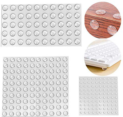 Gummipuffer, 250 Stück Selbstklebend Schutzpuffer, Transparent Anschlagpuffer, Möbelpuffer, Elastikpuffer für Sound & Impact Dämpfung für Türen, Schränke,Tastatur (250 Stück(3 Größen))
