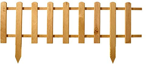 Wooden Picket Fence, Waterproof impregnated Fence Panel, Front Garden Fence, mini Fence, Ornamental Garden Fence, Lattice Fence (94 x 20 cm, Natural)
