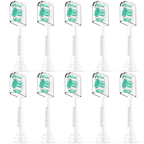 Replacement Toothbrush Heads Compatible with Philips Sonicare: Electric Brush Heads for Sonicare C2 Plaque Control Protective Clean 4100 5100 6100 Toothbrush, 10-Pack