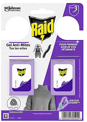Raid Anti-Mites Gel Senteur Lavande - Certification Woolmark
