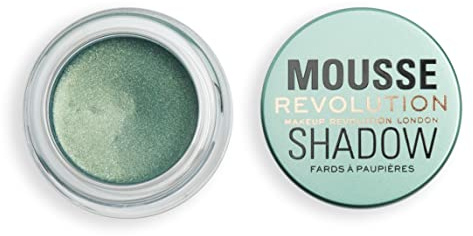 Makeup Revolution Beauty London Ombretto in Mousse, Colore Cremoso per Guance e Occhi, Formula Montata e Leggera, Crema-Polvere, Verde Smeraldo, 4g