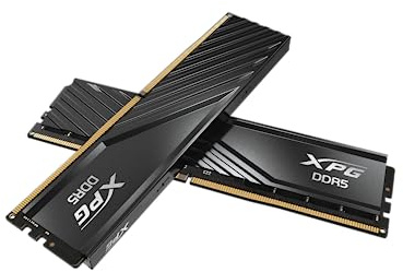 XPG Lancer Blade DDR5 6400MHz CL32 32GB (2x16GB) PC5-51200 RAM 288-Pins UDIMM Kit de memoria de escritorio negro (AX5U6400C3216G-DTLABBK)
