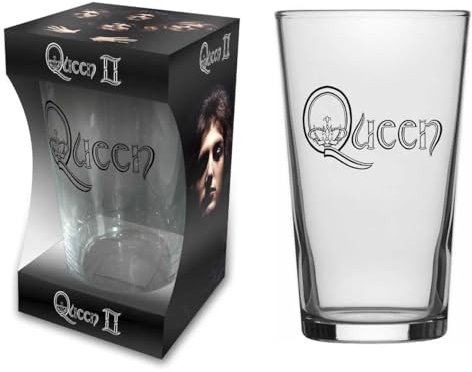 razamataz QUEEN Verre à bière Queen II avec logo Pint, 570 ml