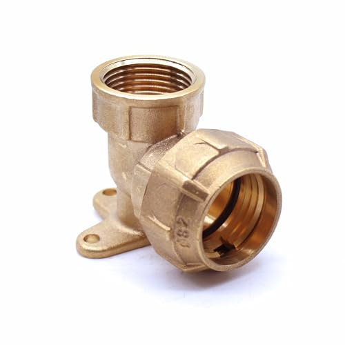 DOJA Barcelona | Racor Codo Mural Polietileno | PE | Compresión | 20x1/2 | Pack 2 | Racor Codo Polietileno para Instalaciones de Riego | Conector Codos Tuberias para Radiadores, Aire Comprimido