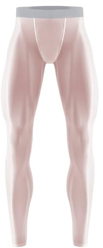 Sxiwei Sport Leggings Lange Unterhose Herren Seidige Funktionsunterwäsche Tights Strumpfhose Yoga Fitness Laufhose Nackt M