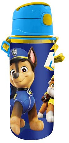 Kids Licensing Gourde en aluminium avec poignée et fermeture à clic, sans BPA et toxines, 600 ml, motifs pour enfants