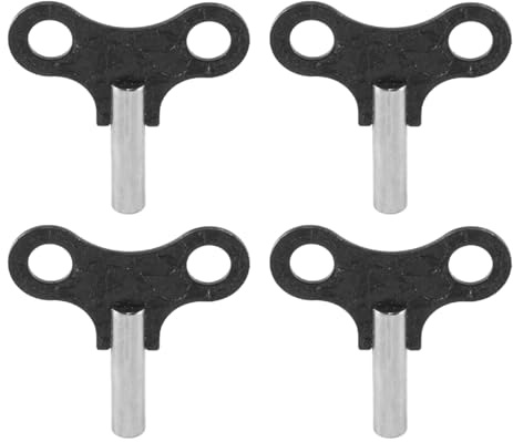 Hoite 4 llaves de cuerda para relojes: herramienta de reparación de madera con orificio cuadrado de 4,4 mm para relojes mecánicos clásicos.