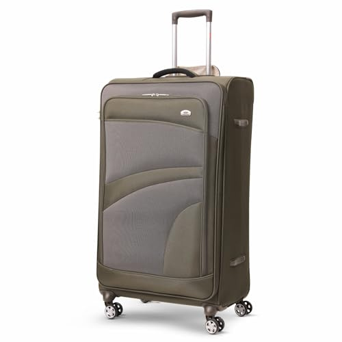 Aerolite Large 30in Check-in Suitcase, 8 Wheels, TSA Lock | Lightweight Hold Check In Checked Luggage , 30 inch Large , 4 Dual Spinner Wheels , TSA Lock (Green Fern)