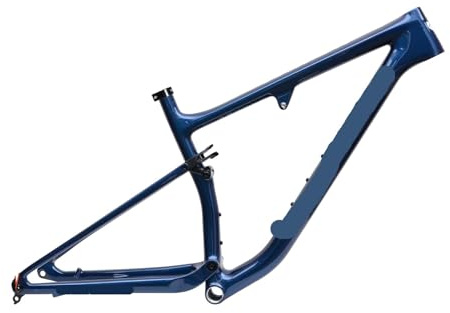 Générique Cadre VTT Trail II Pro 29 Pouces en Carbone, léger et Tout Suspendu, for Cross-Country(Blue,17 inch (165-175cm))