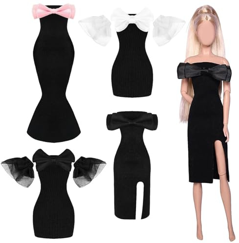 Muorruo Conjunto de Ropa de Muñeca de 4 Piezas para muñecas de niñas (30 cm), Incluye Vestido de Verano y Atuendo Normal, Ropa de muñeca, Regalo para niñas, Regalos de cumpleaños y Pascua