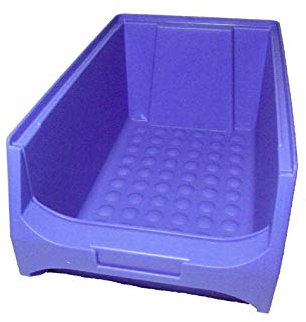 10 Stück Sichtlagerbox Stapelboxen (blau) 350x200x150 mm Gr. 4 Made in Germany