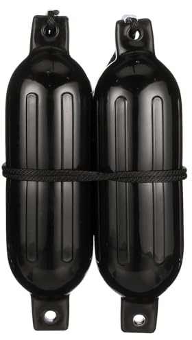 SEACHOICE Twin Eye Ribbed Fender Kit 6-1/2 x 23 79281 Black
