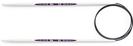 PRYM Rundstricknadel, ergonomisches Design/Nadeln, Kunststoff, Mehrfarbig, 3,5 mm, 60 cm Länge, Alabasterweiß