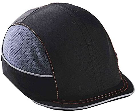 Ergodyne Safety Bump Cap, Baseball Hat Style, Comfortable Head Protection, Micro Brim, Skullerz 8950,Black, Factory