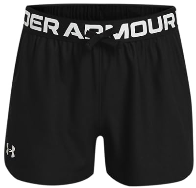 Under Armour Girl's Play Up Solid Shorts, Black, X-Small