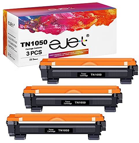 ejet Kompatibel Tonerkartusche als Ersatz für Brother TN-1050 TN1050 DCP-1510 DCP-1612W DCP-1610W DCP-1512 HL-1110 HL-1112 HL-1210W HL-1212W MFC-1910W MFC-1810 Drucker (Schwarz, 3er-Pack)
