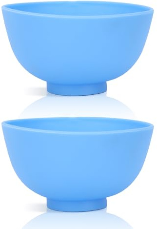 2pcs Flexible Rubber Mixing Bowl, Not Sticky Plaster Mixing Bowl Silicone for Alginate, Gypsum(small)