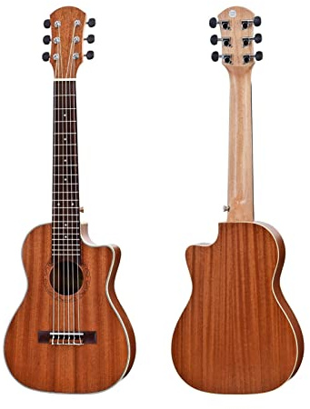ZZZYW 30 Inches Mini Electric Guitarlele Baritone Acoustic Guitars 6 Strings Ukulele Travel Guitar (Color : Ordinary guitalele, Size : 30 in Baritone)