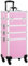 Abician Valise de Maquillage 4 en 1 Valise Esthétique Professionnel à roulettes Valise Coiffure 34× 25,5 × 80,2 cm Rose