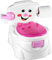 Queiting 2 in 1 Kids Potty Baby Training Toilet Seat with Splash Guard Toddler Training Potty Trainer Portable Safety Chair Urinal for Kids 6 Months to 5 Years Pink