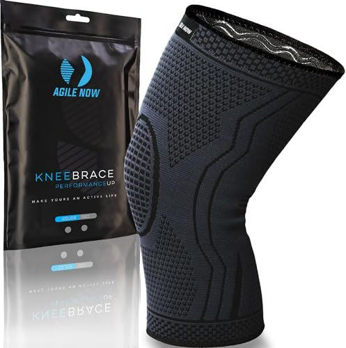 AGILE NOW® Kniebandage Sport | Kniebandage Männer Sport & Kniebandage Damen Kniebandagen | Kniebandage Mesinkus | Bandage Knie | Kniebandage Arthrose (XXL)