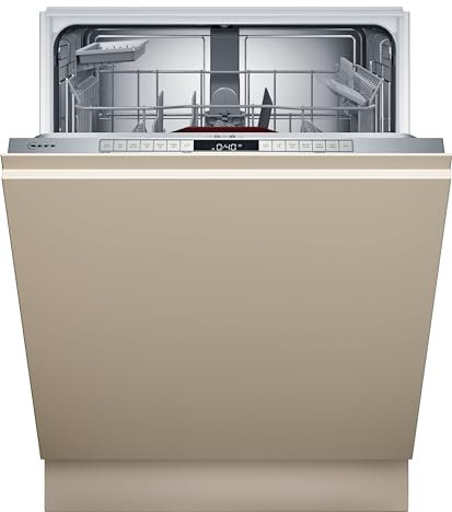 NEFF S255EAX08E, N 50, Smarter XXL Geschirrspüler Vollintegriert, 60 cm, Besteckkorb, Made in Germany, automatische Türöffnung, sehr leise Spülmaschine, Oberkorb höhenverstellbar, Schmutzerkennung