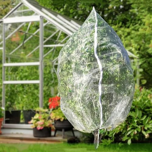 RCYONGQ Cappuccio Protezione Piante con Cerniera E Coulisse Sacco per Piante Proteggere Le Piante di Sottobosco da Cervi, Uccelli per Piante da Giardino, Anti Uccelli 100X140CM