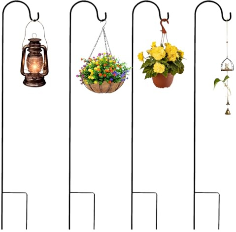 4 Pezzi Ganci Da Pastore Regolabili, Gancio Del Pastore All'Aperto, 100cm 4 Chiodi Di Terra Resistenti In Metallo Anti Ruggine, Usati Per e Decorazione All'Aperto
