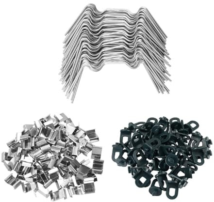 100 clip per staffa da giardino a installazione rapida con gancio per serra struttura stabile e sistemi vegetali Morsetti da giardino ad alta resistenza