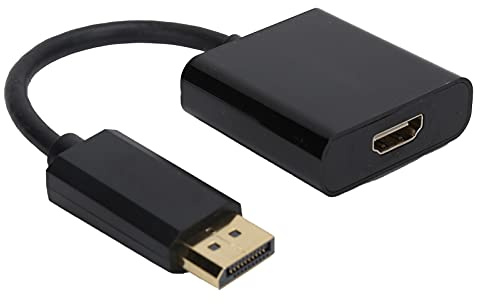 4K HDMI till DisplayPort-adapter, höghastighets-HDMI DP-adapter Levande färg Kristallklar bild Display Adapter Station för PC Laptop Monitor Projektor TV