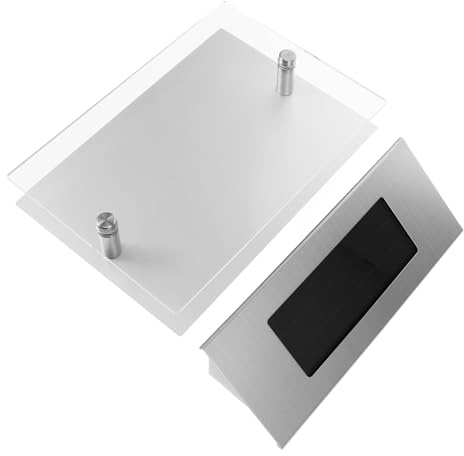 FOYTOKI Lampe Solaire Numéro de Maison Panneau Solaire 2,8v 150ma, Plaque D'adresse Extérieure en Acier Inoxydable et Plastique, Allumage Automatique pour Maison et Jardin