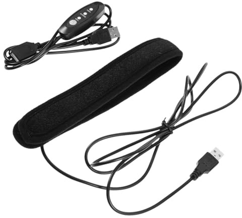 Toyvian Bande Chauffante Noir Anti-rosée USB en Néoprène Chauffage Réglable pour Objectif Appareil Photo pour Prise de Vue en Environnement Humide
