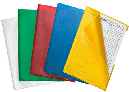 DURABLE bunte Sichthüllen Sichthülle 10 Stück farbig sortiert für Formate DIN A4