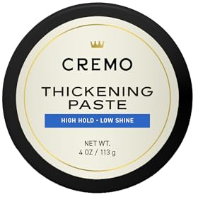 Cremo Hair Thickening Paste for Men - Premium Barber Grade Thickening Paste, High Hold and Low Shine, Hair Styling 4 Oz