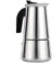 Cafetera, Moka de acero inoxidable, olla Moka, expreso, estufa con mango resistente al calor, perfecta para uso doméstico y de oficina (100 ml)