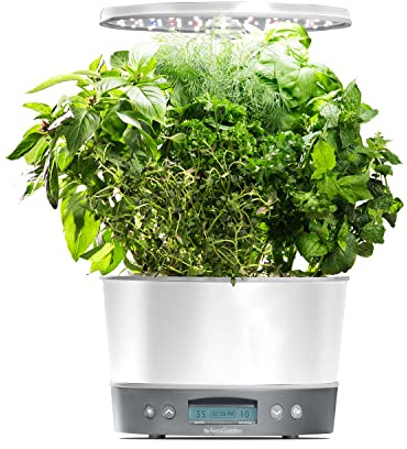 AeroGarden Harvest Elite 360 Indoor Garden Hydroponic System with LED Grow Light and Herb Kit, Holds up to 6 Pods, White