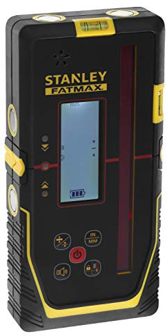 STANLEY FMHT77652-0 FatMax Rotante (per Laser Rosso, Ampio Campo di Lavoro: Ø 600 m, Raggio 300 m, 2 Livelli di precisione, Finestra Ricevitore Extra Large, Nero/Giallo, Radius