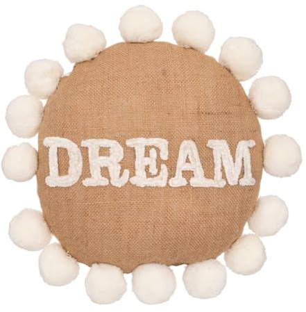 Atmosphera - Kinderkissen - Jute und Baumwolle - D30 cm - Mehrfarbig