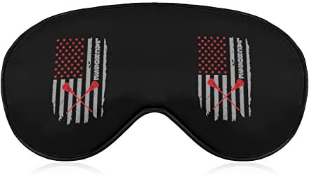 Lacrosse American Flag Soft Eye Mask Cover Effektive Beschattung Augenbinde Komfort Schlafmaske mit elastischem verstellbarem Riemen