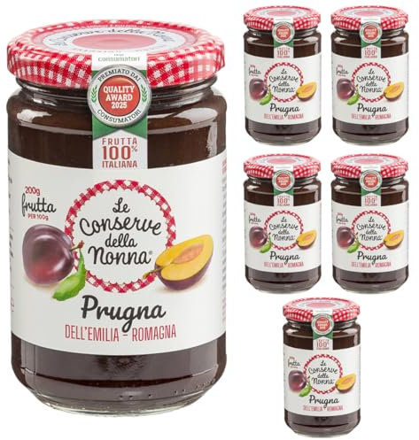 Le Conserve della Nonna Confettura di Prugna Emilia Romagna 340g - Confezione da 6