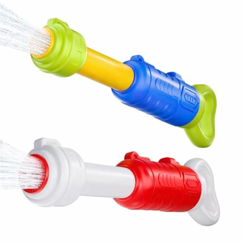 2 Grands Pistolets à Eau Cartoon de 36,5 cm, Grands Pistolets à Eau en Mousse pour Enfants, Jouets d'extérieur pour Piscine et Plage, Idéal pour Les Frères et Sœurs et Les Amusements d'été