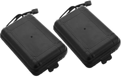FUTUREORYY Organisateur de Pointes de Flèches en PE Noir, Boîte Étanche avec Couvercle pour Tir à l'arc, Compétition et Entraînement, Lot de 2 Pièces, Identification Rapide