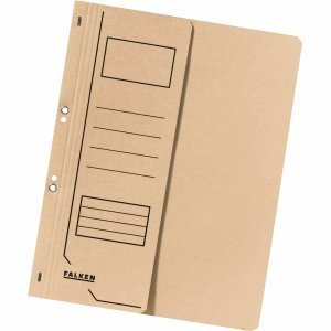 Falken 50 x Ösenhefter A4 1/2 Vorderdeckel Karton kaufmännische Heftung beige