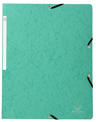 Exacompta 55413E Eckspannmappe aus ManilaKarton 355g/qm, für Format DIN A4 Grün