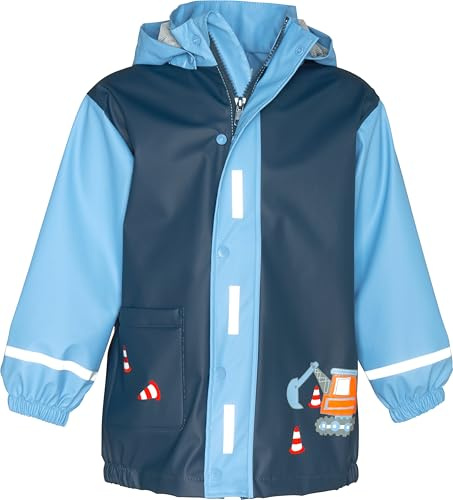 Playshoes Giacca da pioggia, Abbigliamento antipioggia antivento e impermeabile Unisex - Bambini e ragazzi, Sito di costruzione, 92