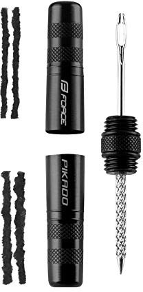 Force Tubeless Reifen Reparatur Set Repair Tubeless Tyre Set Flickzeug Klein einstecken Trikot Schlauchlos mit Werkzeug