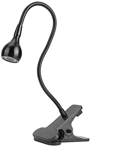 Sharainn Lampada da scrivania con morsetto, clip con morsetto flessibile USB su luce da scrivania a LED di adatta per computer, alimentatore mobile, caricatore USB