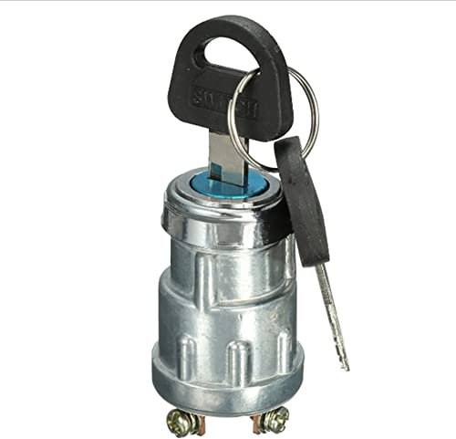 Interruptor de encendido, bloqueo de 3 pines, interruptor de arranque del motor, bobina de encendido del coche con 2 llaves para coches, tractores, montacargas, camiones, maquinaria agrícola