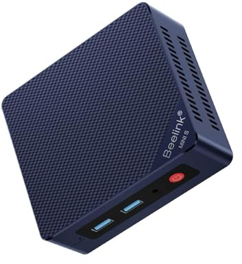 Beelink Mini PC, Intel 12 Gen Alder Lake- N95(hasta 3.4GHz), 8GB DDR4 RAM 480GB SSD, Mini S12 Ordenador de Sobremesa Soporte 4K Dual HDMI Display/USB3.2/WiFi 5/BT4.2/Gigabit Ethernet