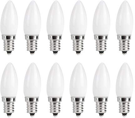 Ascher Lot de 5 Ampoules LED Candélabres Classiques E12, 4 W, équivalent 40 W, Blanc Chaud 2700 K, Verre Transparent à Filament, Non Variable, Lot de 5